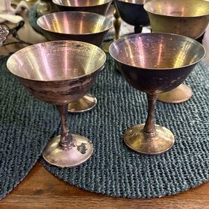 Vintage Silver Goblet Set